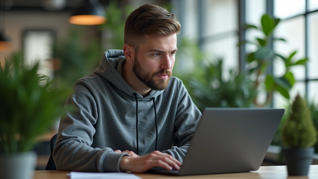 Programuotojas prie kompiuterio, peržiūrint pagespeed ataskaitas ir rašant kodą