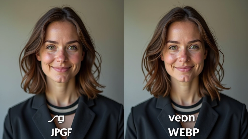 Skirtingi nuotraukų formatai – JPG, PNG, WebP – rodomi šalia vienas kito su dydžio ir kokybės informacija